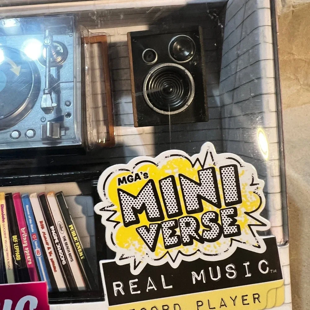 MGA Miniverse Real Music Record Player Mini Vinyl Turntable Set Plays Music